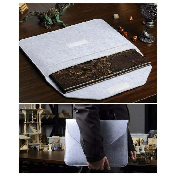 CZYY DND Dungeon Master Screen Faux Leather Embossed, Four-Panel with Pockets - Picture 6 of 6